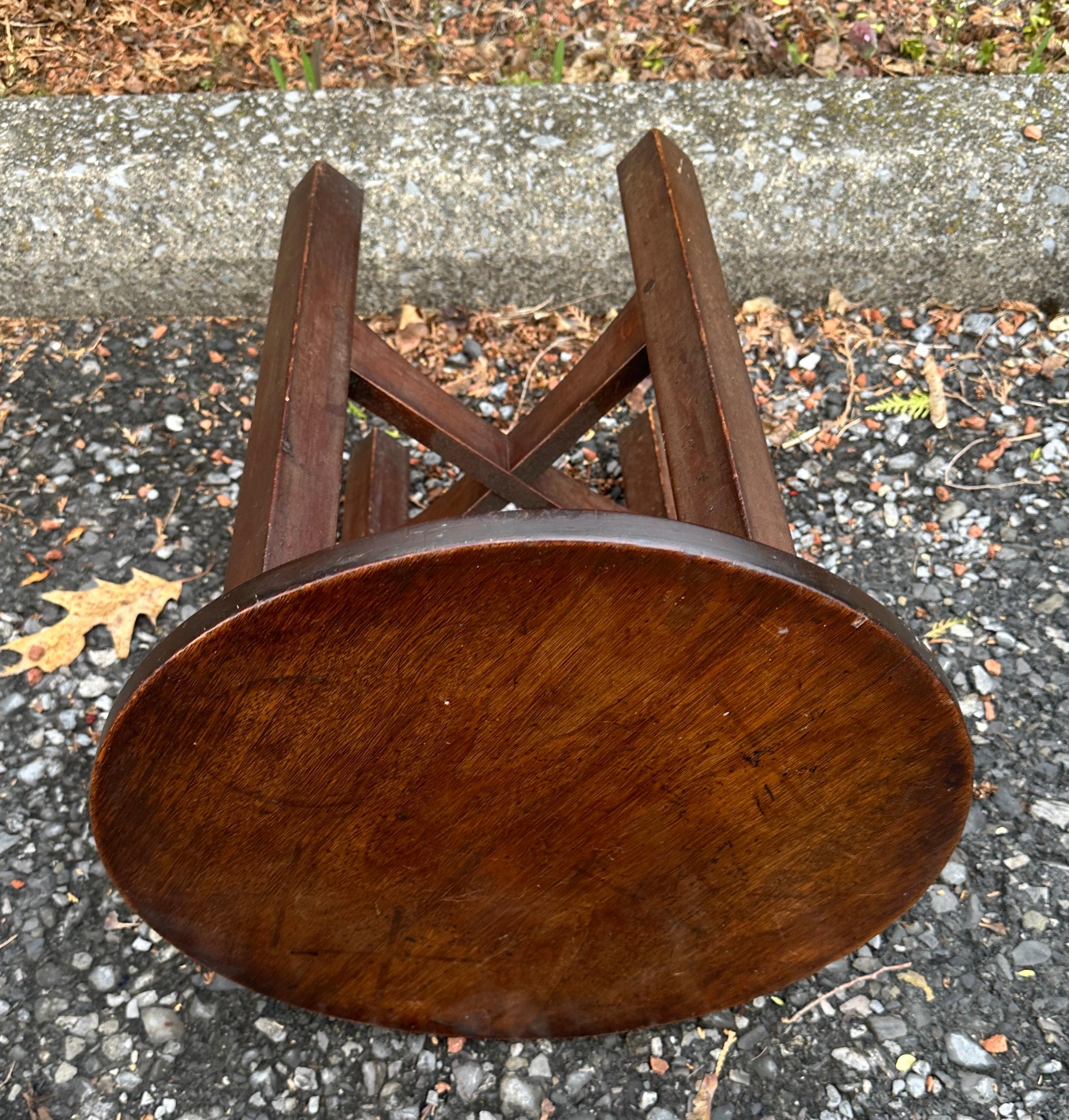 Antique Gustav Stickley Tabouret, Marked - W7243   ON SALE NOW. In Good Condition For Sale In Shamokin Dam, PA