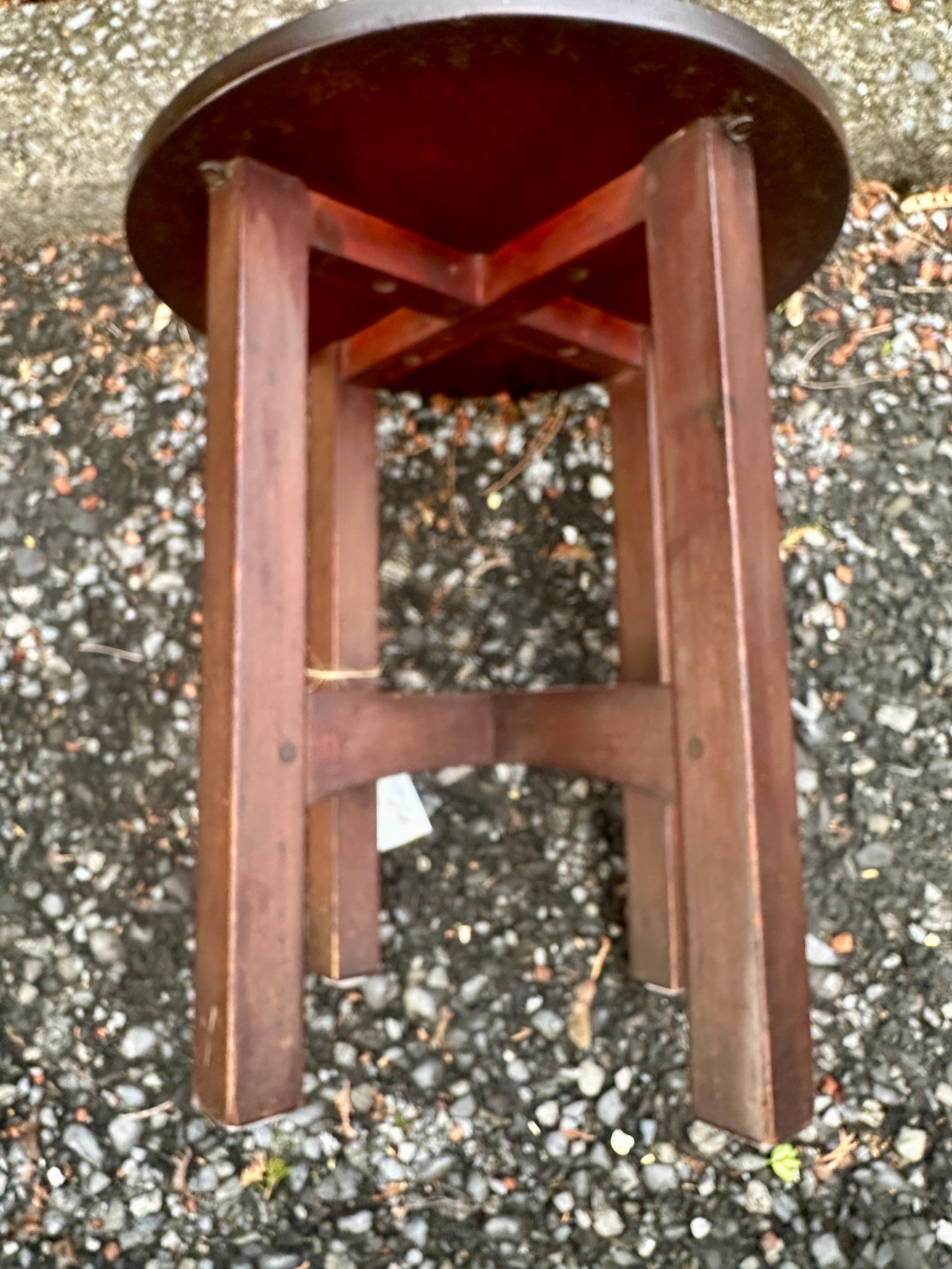 Antique Gustav Stickley Tabouret, Marked - W7243   ON SALE NOW. For Sale 3
