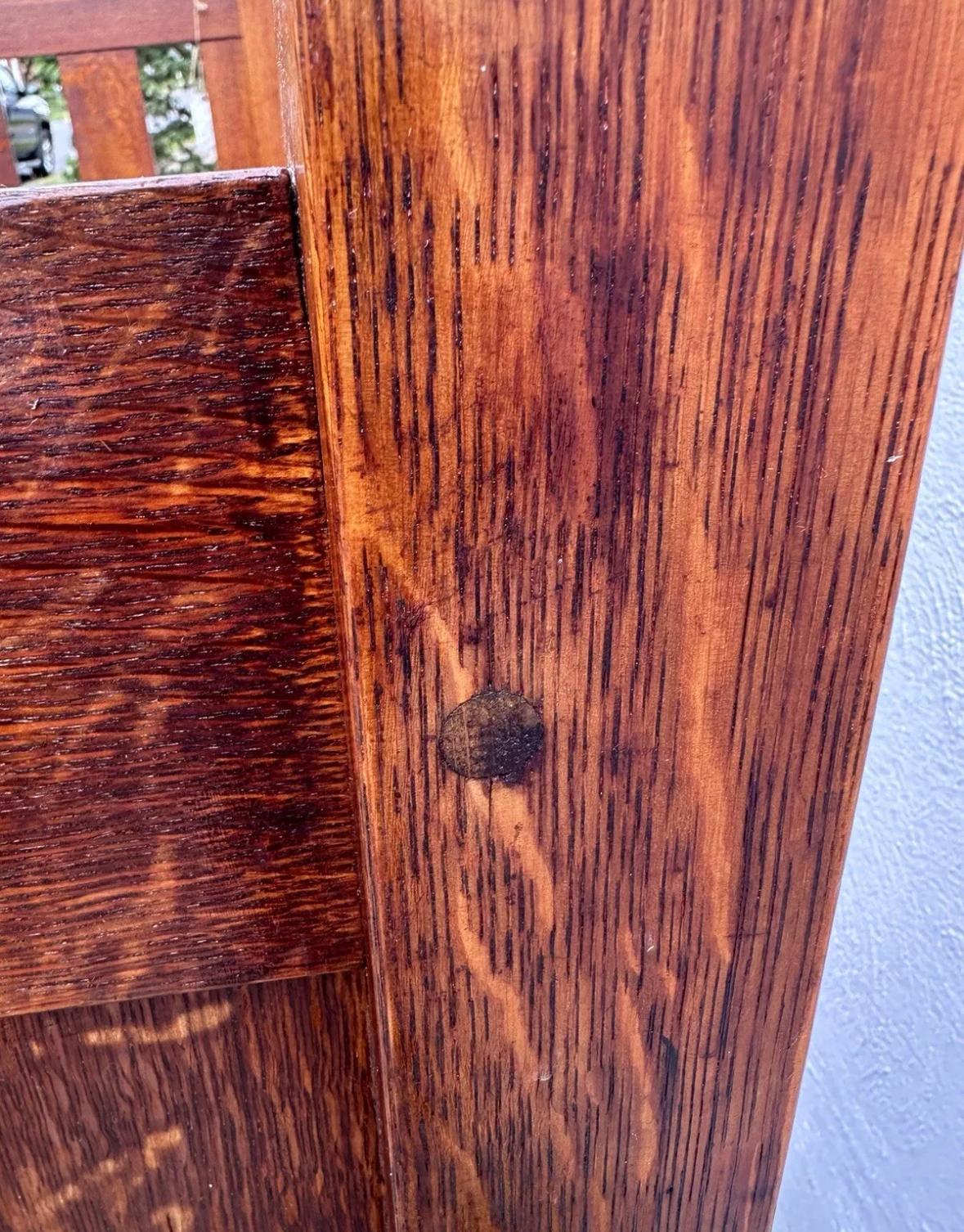 Antique    GUSTAV  STICKLEY   Three-Quarter Bed from early 1900s 9