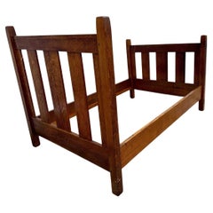 Antique GUSTAV STICKLEY Three-Quarter Bed from early 1900s