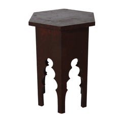 Antike Gustav Stickley Tobey Schule Eiche Gothic Cut Out Taboret Stand C1900