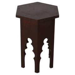 Antique Gustav Stickley Tobey School Oak Gothic Cut Out Taboret Stand C1900