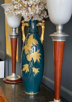 Antico vaso in porcellana Gustave Asch Blue Green & Greene & Greene