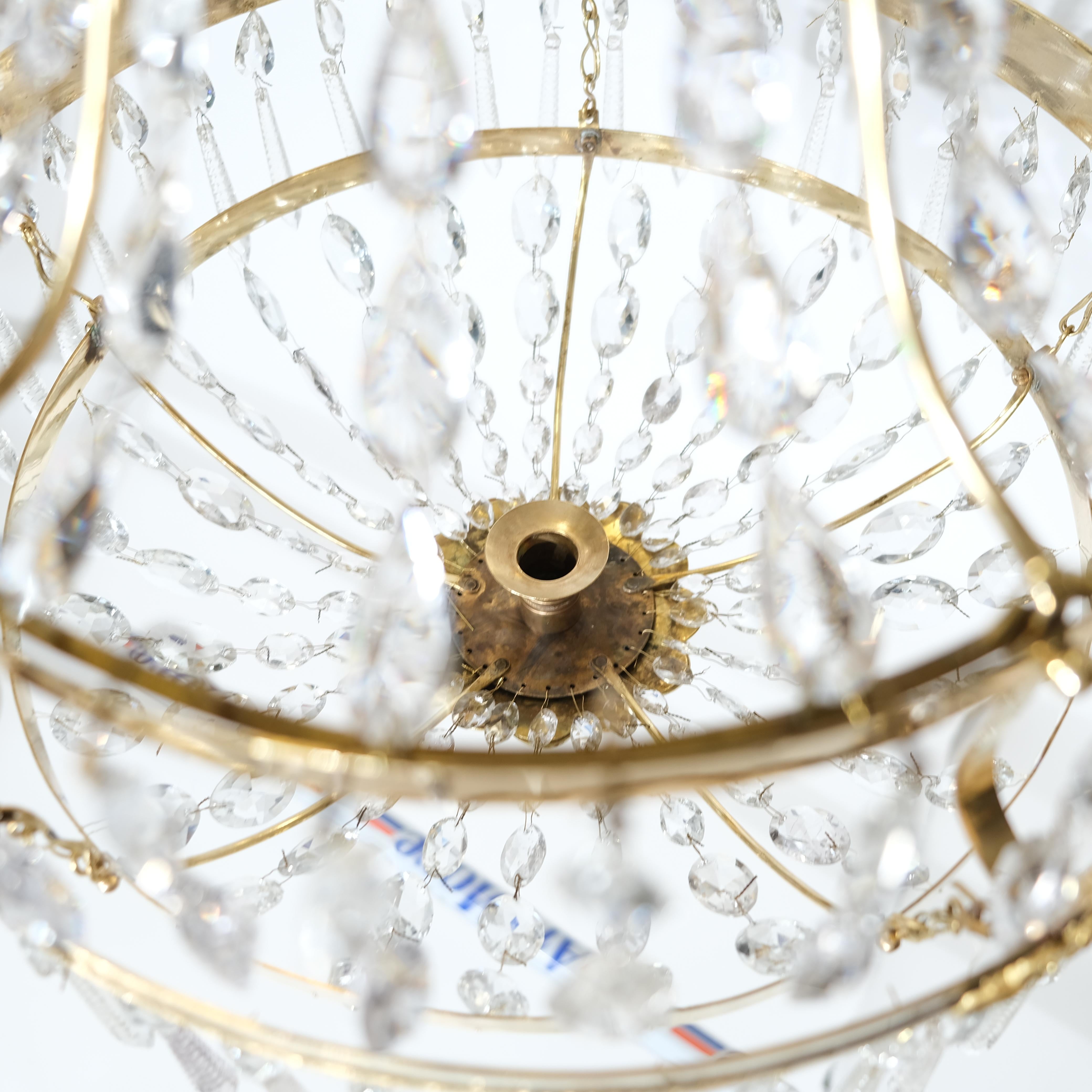 Antique Gustavian chandelier signed by Carl-Henric Brolin 3
