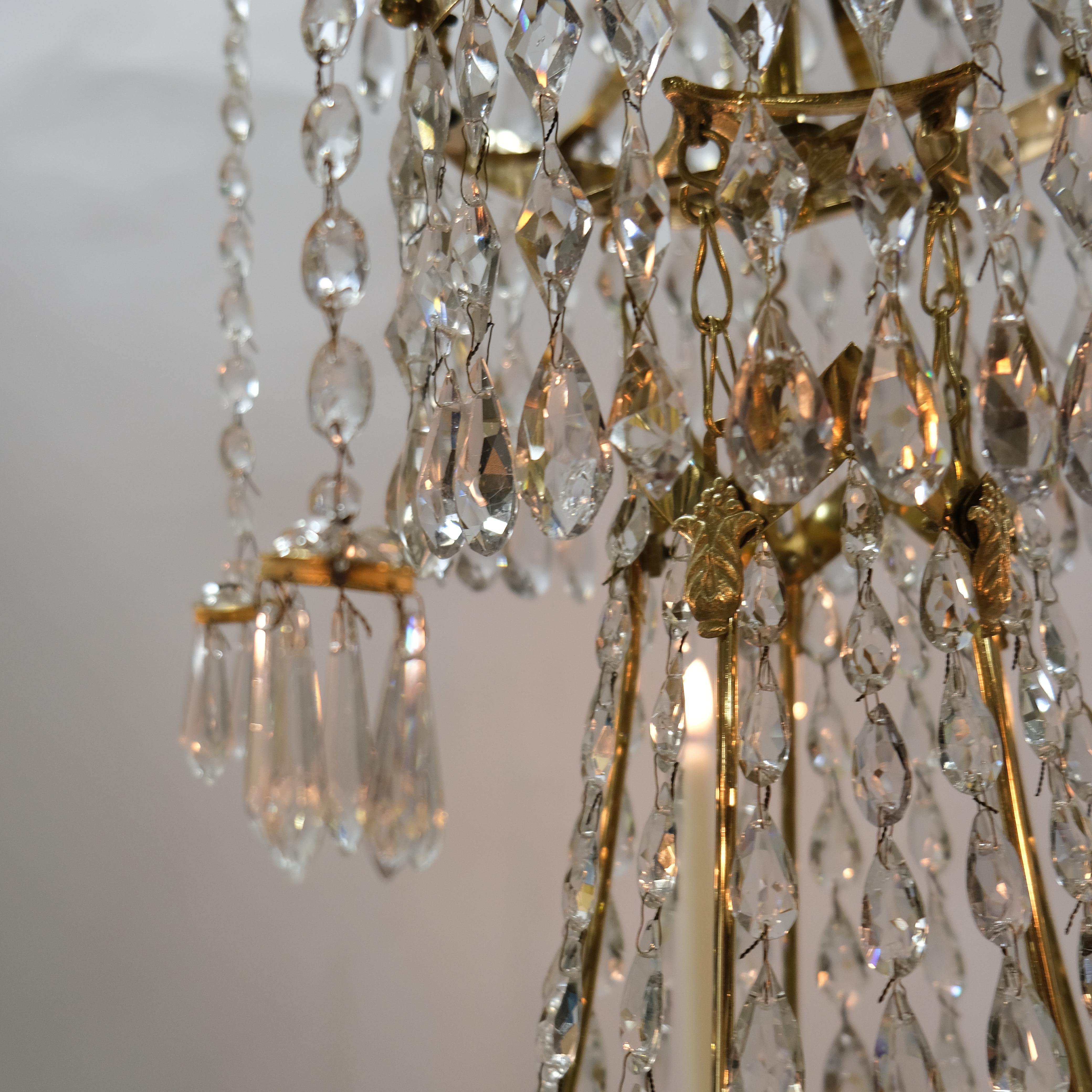 Antique Gustavian chandelier signed by Carl-Henric Brolin 2