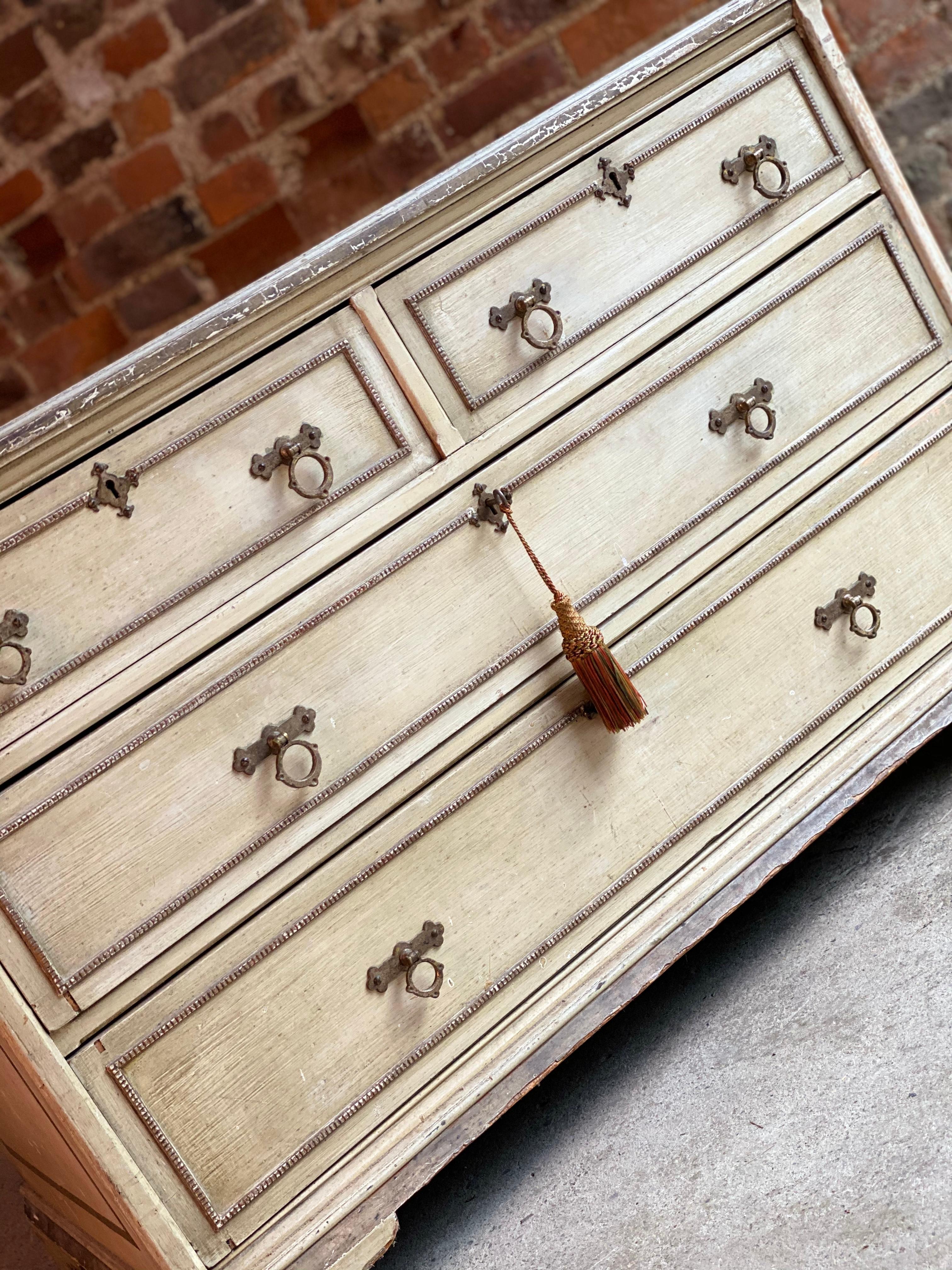 Antique Gustavian Chest of Drawers Commode Swedish, 19th Century, circa 1870 In Distressed Condition In Longdon, Tewkesbury