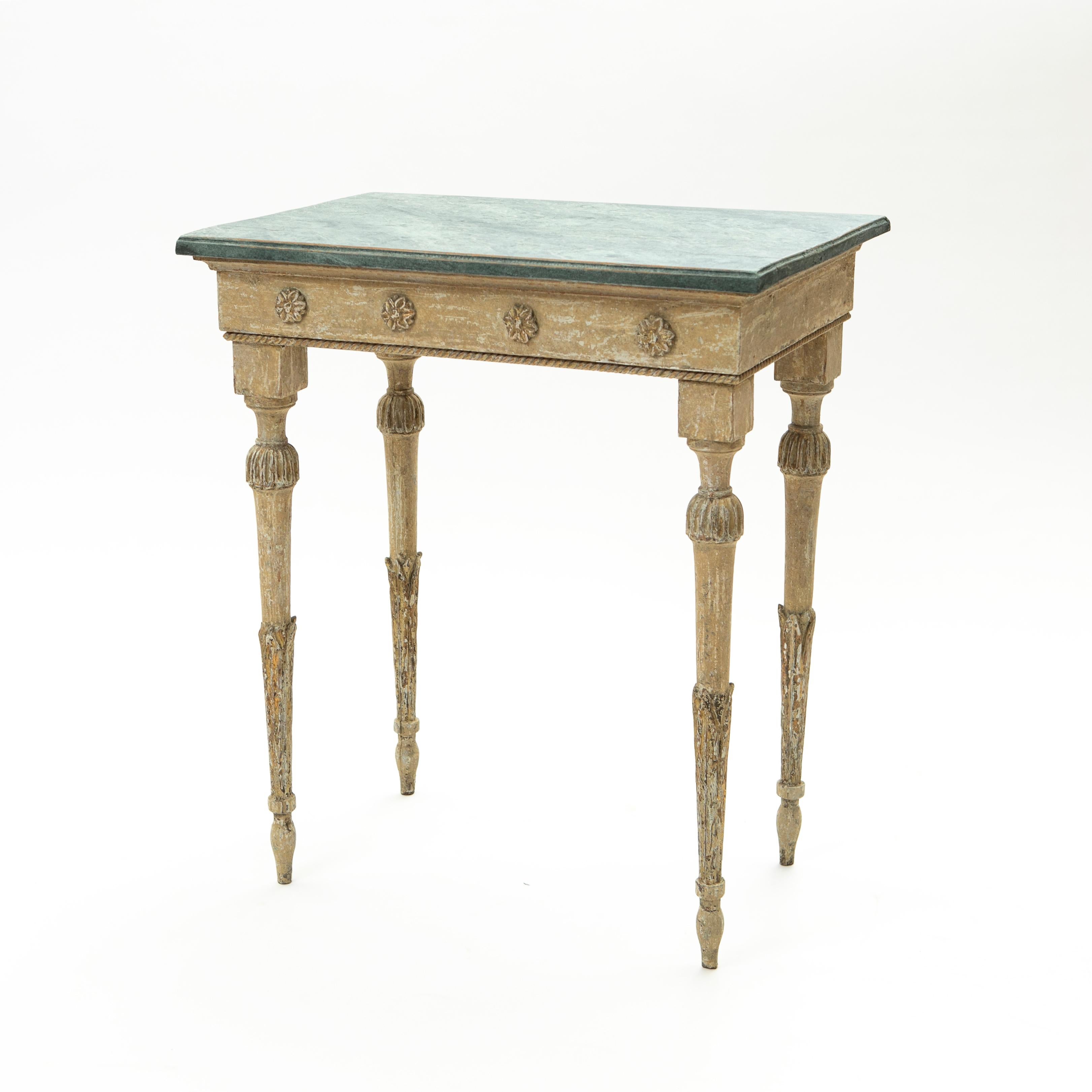 Hand-Painted Antique Gustavian Console Table