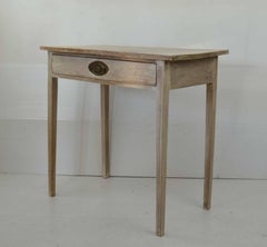 Antique Gustavian Style Bleached Mahogany Side Table, circa 1800