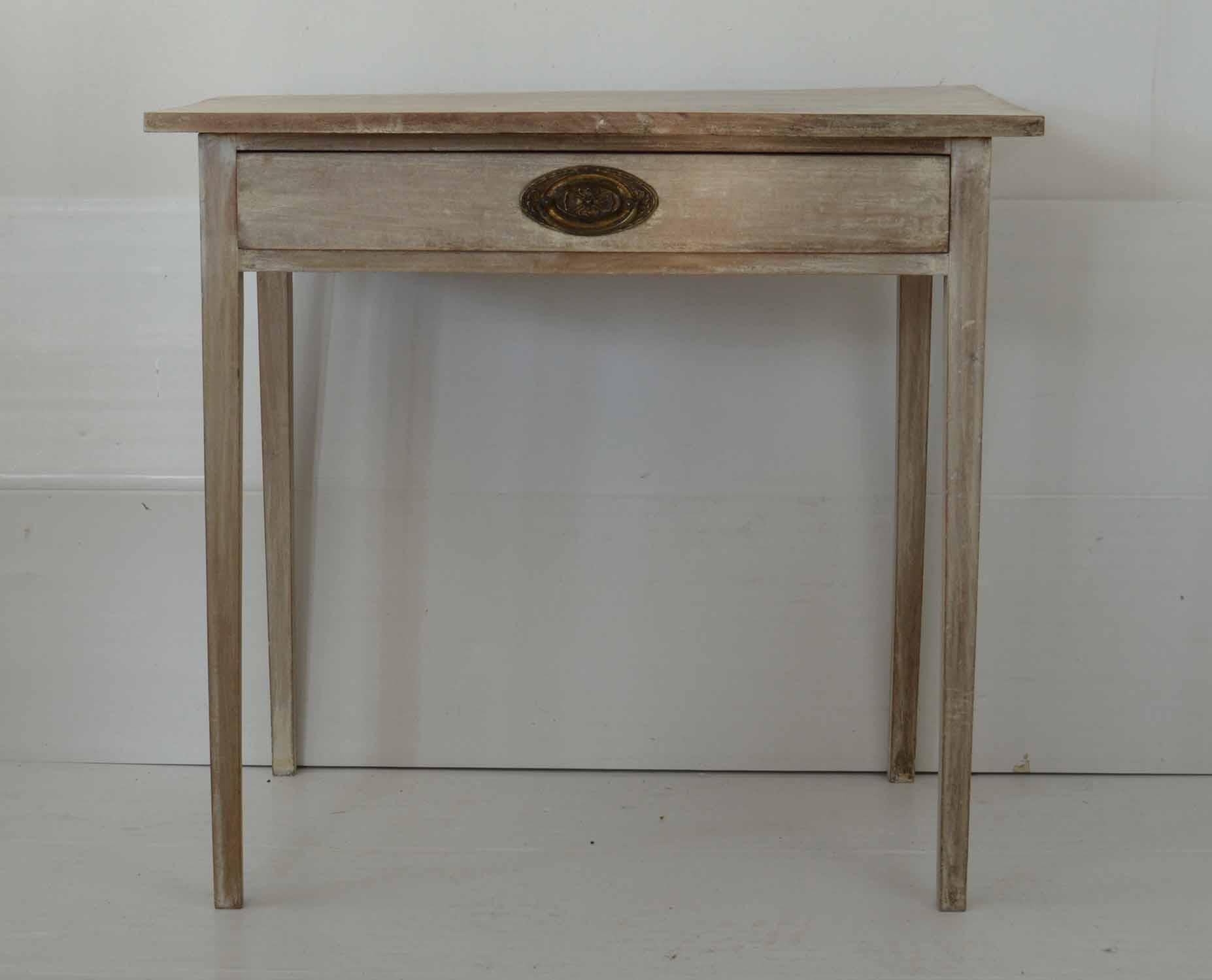 Antique Gustavian Style Bleached Mahogany Side Table, circa 1800 In Good Condition In St Annes, Lancashire
