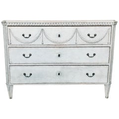 Antique Gustavian Style Chest of Drawers, 1860s Antique Gustavian Style Chest of Drawers, 1860s