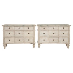 Antique Gustavian Style Chests of Drawers, a Pair