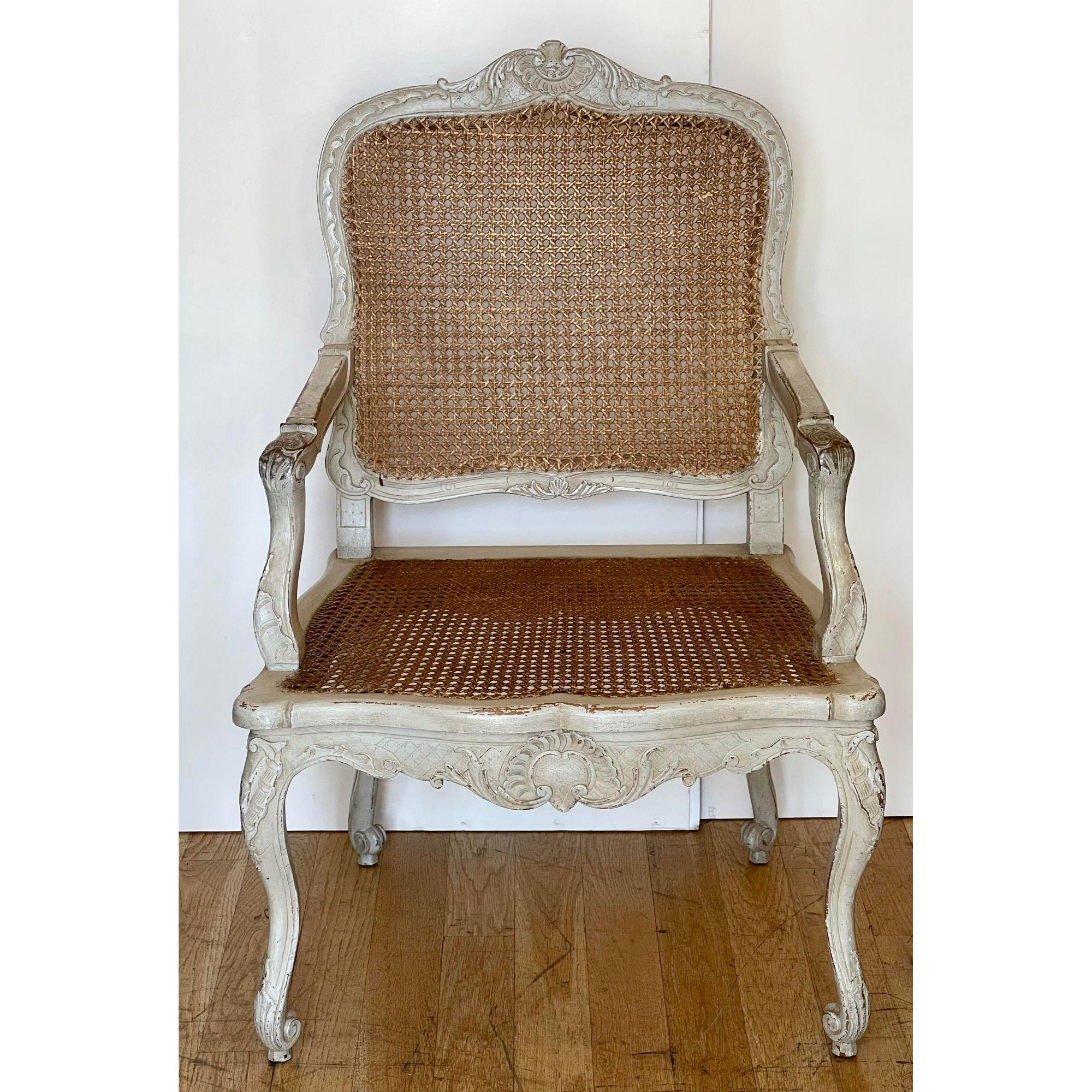 Antique Gustavian style Louis XV arm chair

Additional information: 
Materials: Wood
Color: Greige
Period: 19th century
Styles: Gustavian (Swedish), Louis XV
Number of seats: 1
Item type: Vintage, Antique or Pre-owned
Dimensions: 25.5