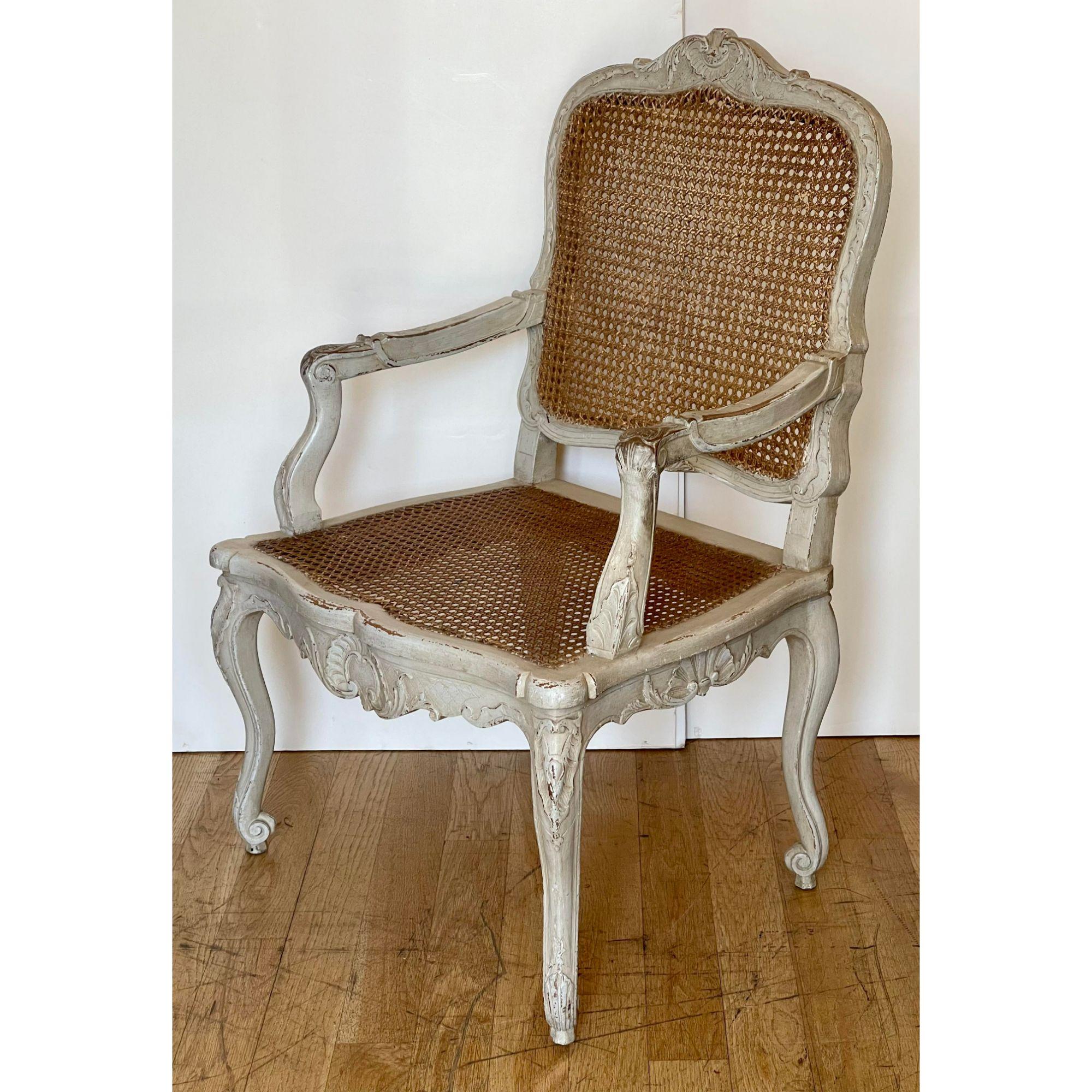 19th Century Antique Gustavian Style Louis XV Arm Chair
