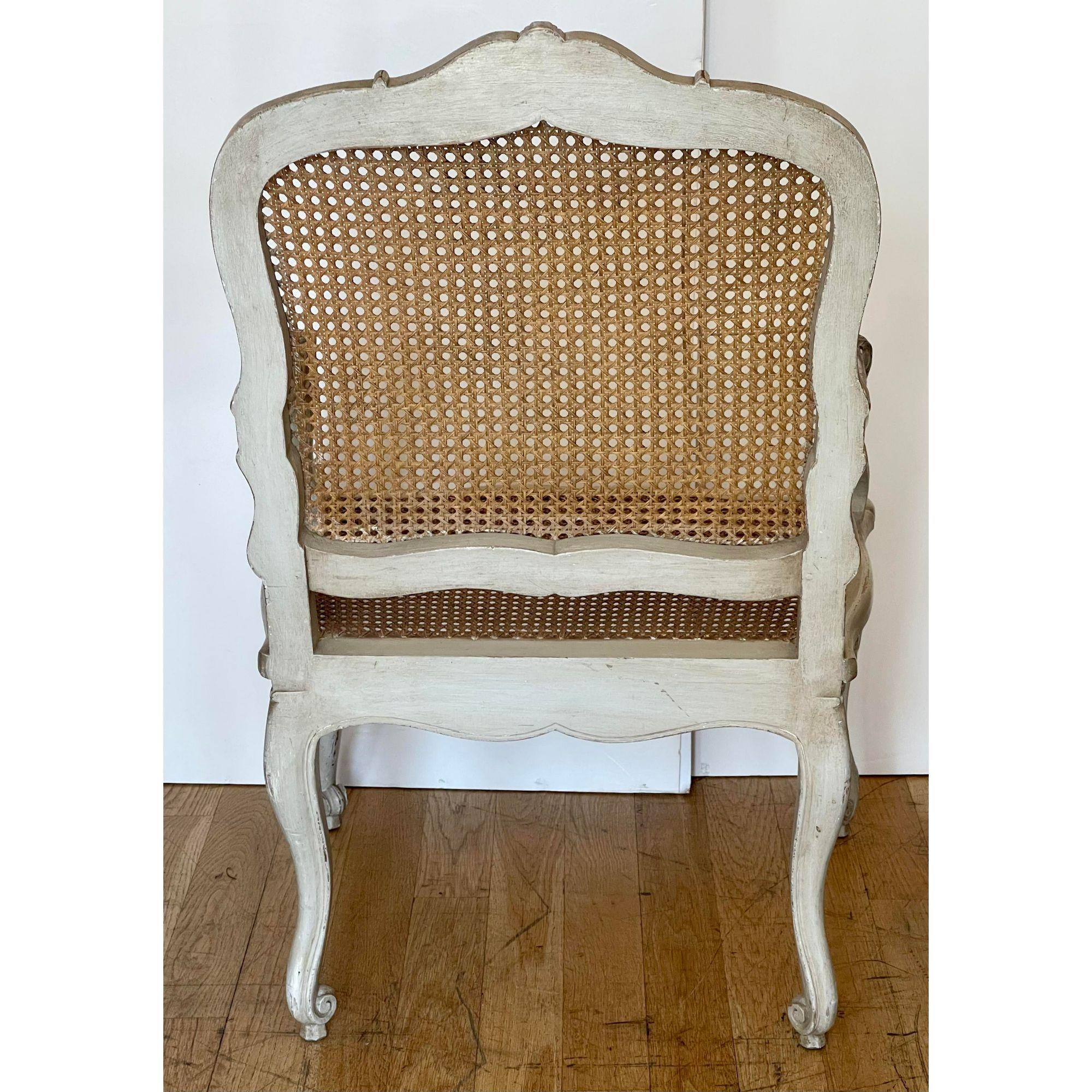 Wood Antique Gustavian Style Louis XV Arm Chair