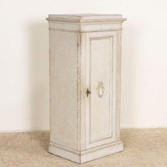 Antique Gustavian Style Painted Narrow Cabinet from Sweden