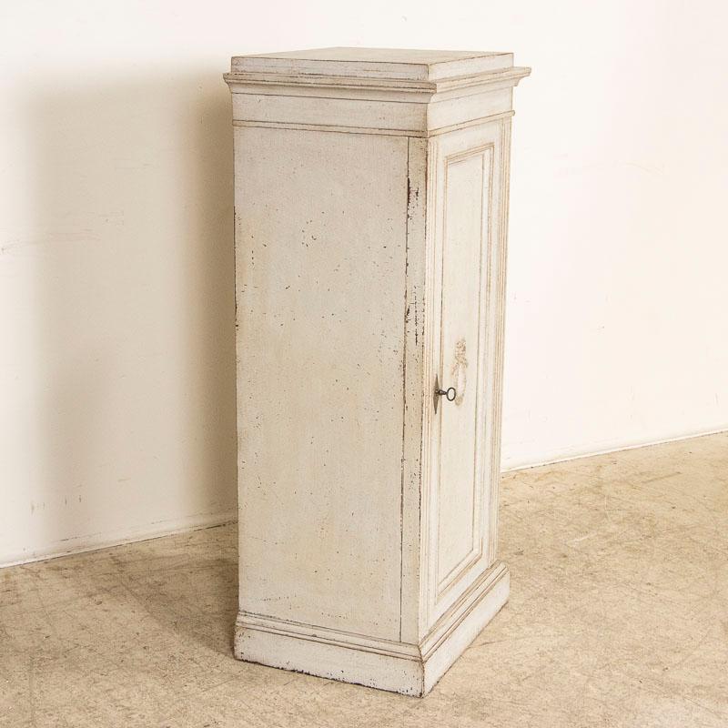 Antique Gustavian Style Painted Narrow Cabinet from Sweden 1