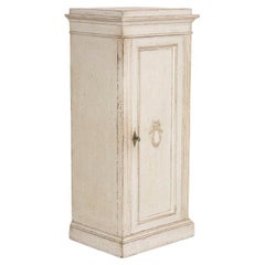 Antique Gustavian Style Painted Narrow Cabinet from Sweden