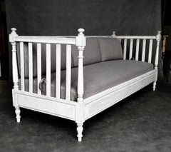 Antique Gustavian Style Settee, Late 19th Century