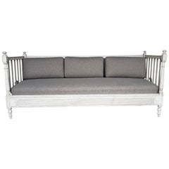 Antique Gustavian Style Settee, Late 19th Century
