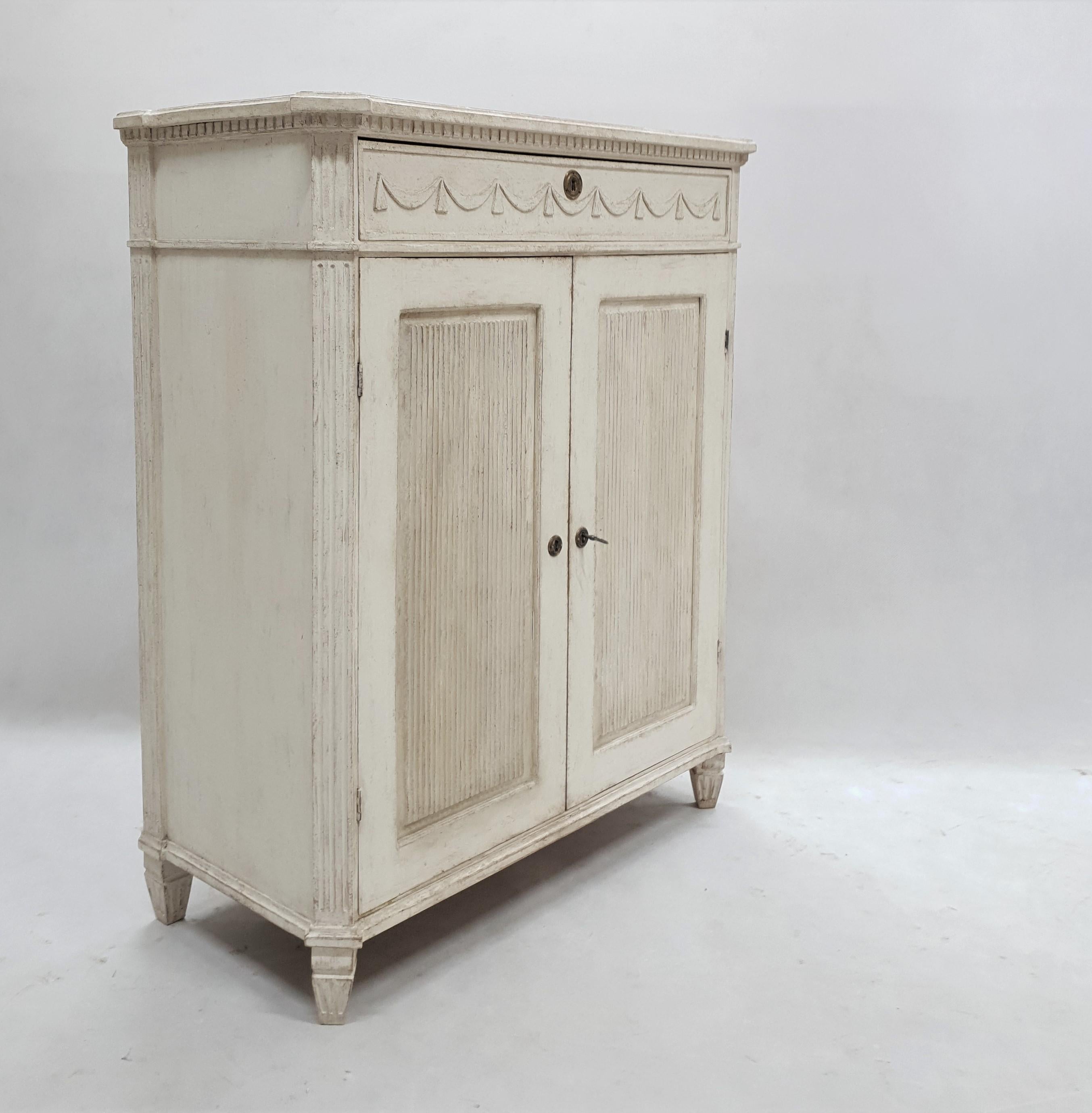 Swedish Antique Gustavian Style Sideboard, Mid-19th Century For Sale