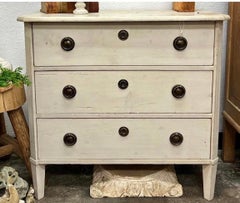 Antique Gustavian Style Swedish Empire Chest of Drawers Commode