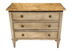 Antique Gustavian Style Swedish Empire Commode Chest of Drawers