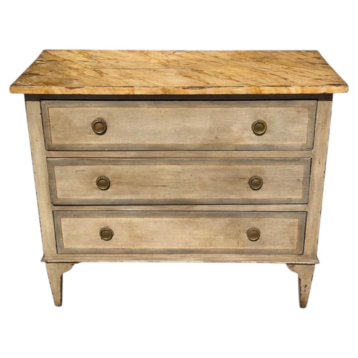 Antique Gustavian Style Swedish Empire Commode Chest of Drawers