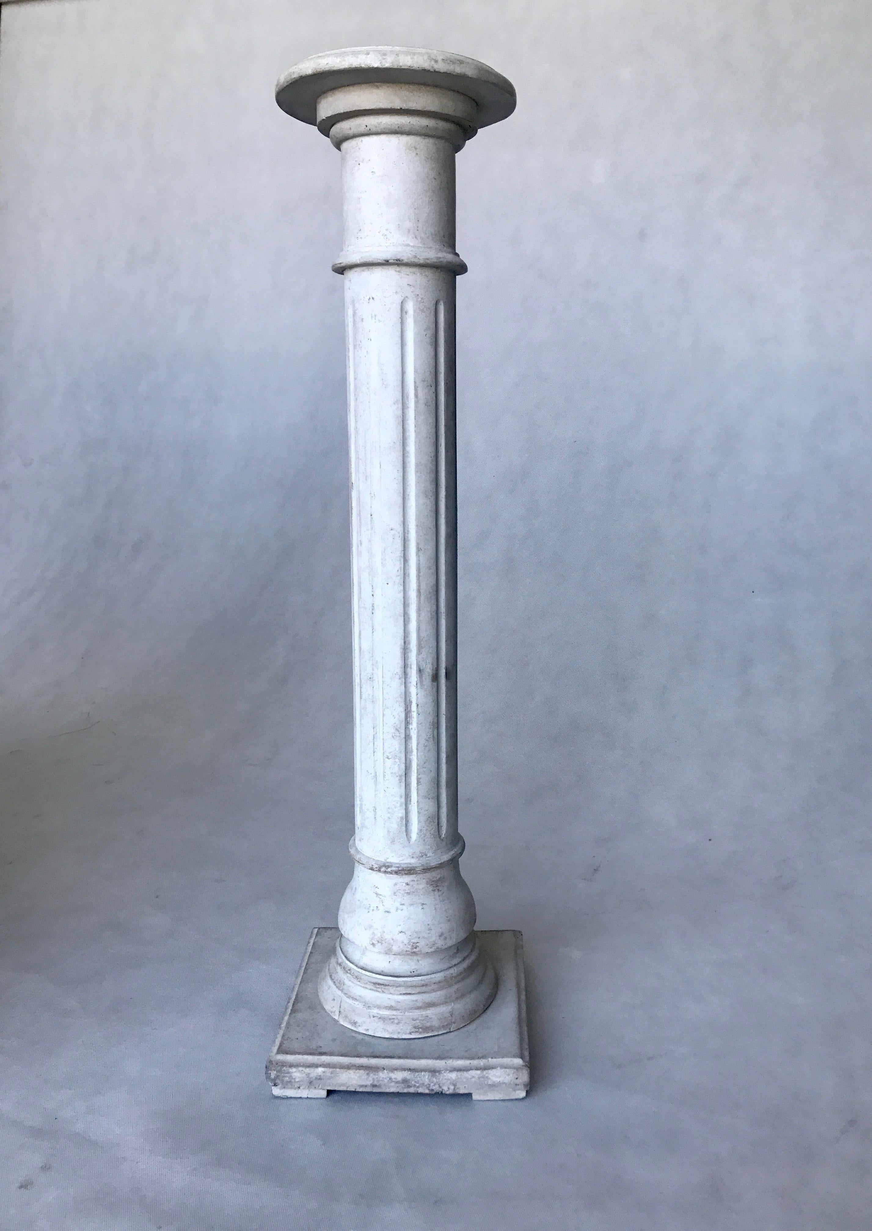 Swedish Antique Gustavian Style Wooden Column, Late 19th Century For Sale