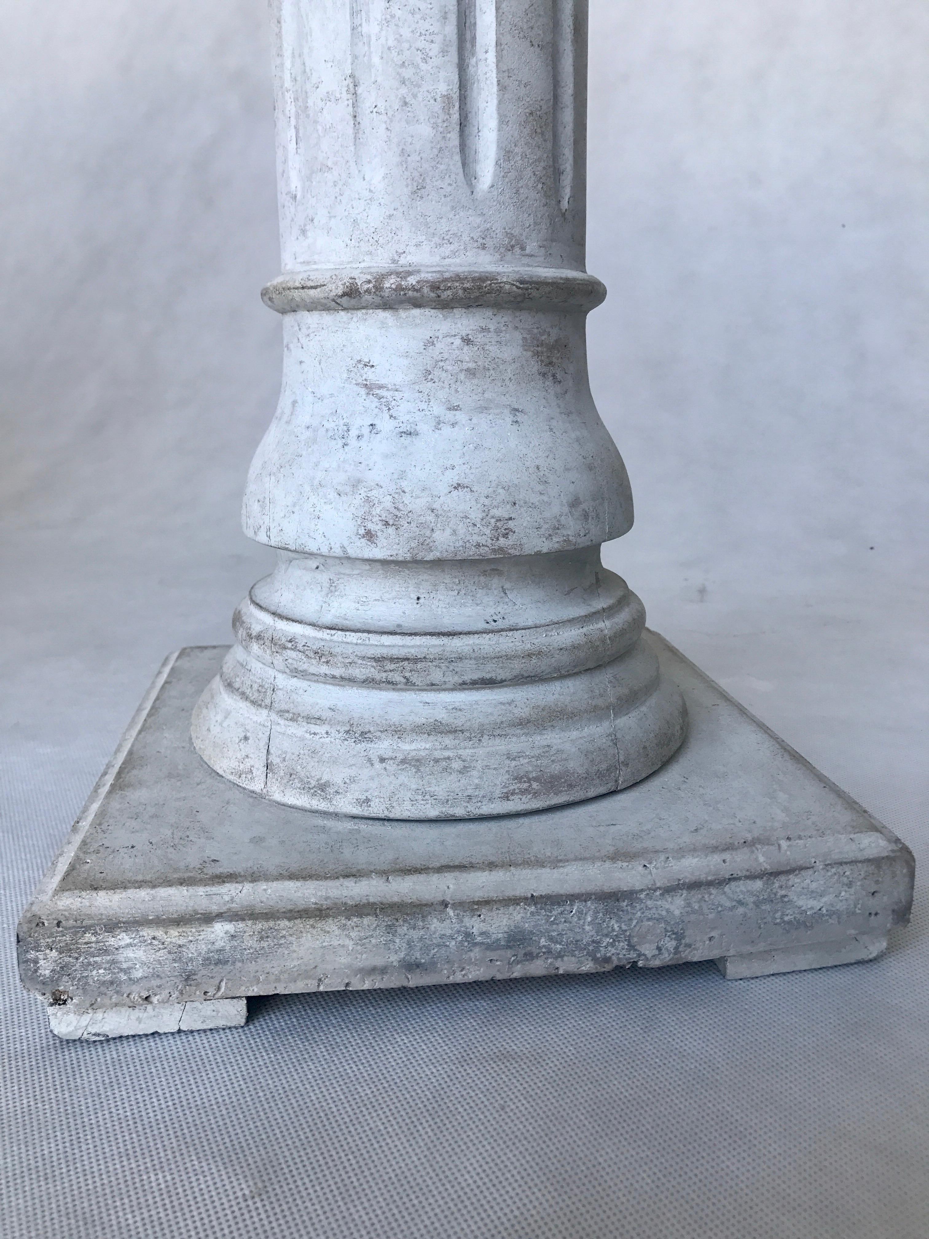 Antique Gustavian Style Wooden Column, Late 19th Century In Good Condition For Sale In Helsingborg, SE