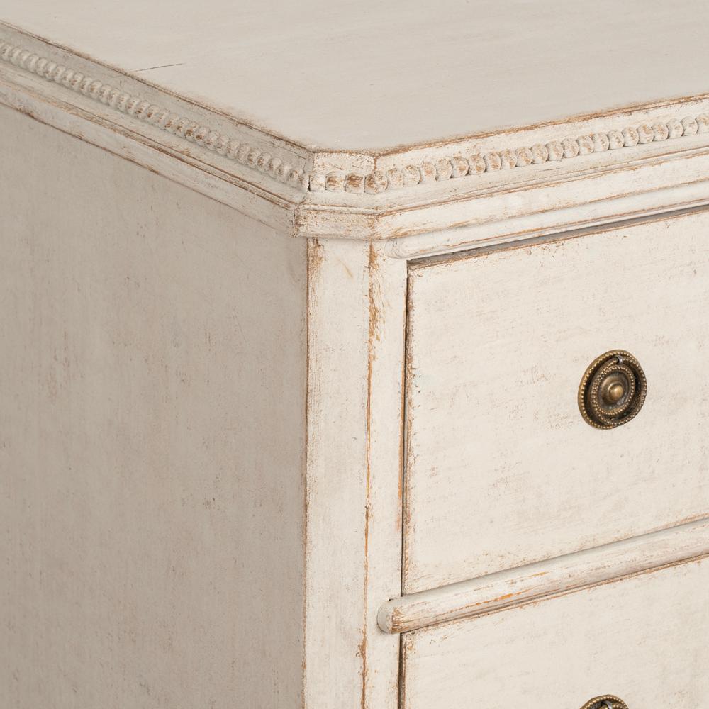 Antique Gustavian White Painted Chest of Drawers from Sweden, circa 1820-40 For Sale 2