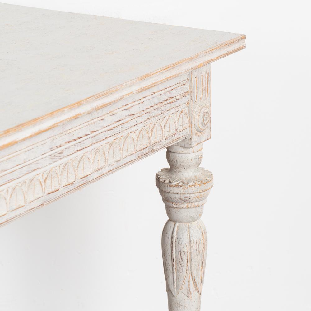 19th Century Antique Gustavian White Painted Side Table Small Writing Table, Sweden circa 180