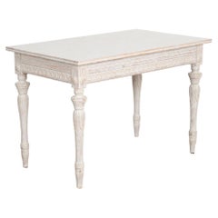Antique Gustavian White Painted Side Table Small Writing Table, Sweden circa 180