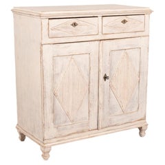 Antique Gustavian White Painted Sideboard Buffet, Sweden, circa 1860