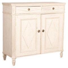 Antique Gustavian White Painted Sideboard from Sweden