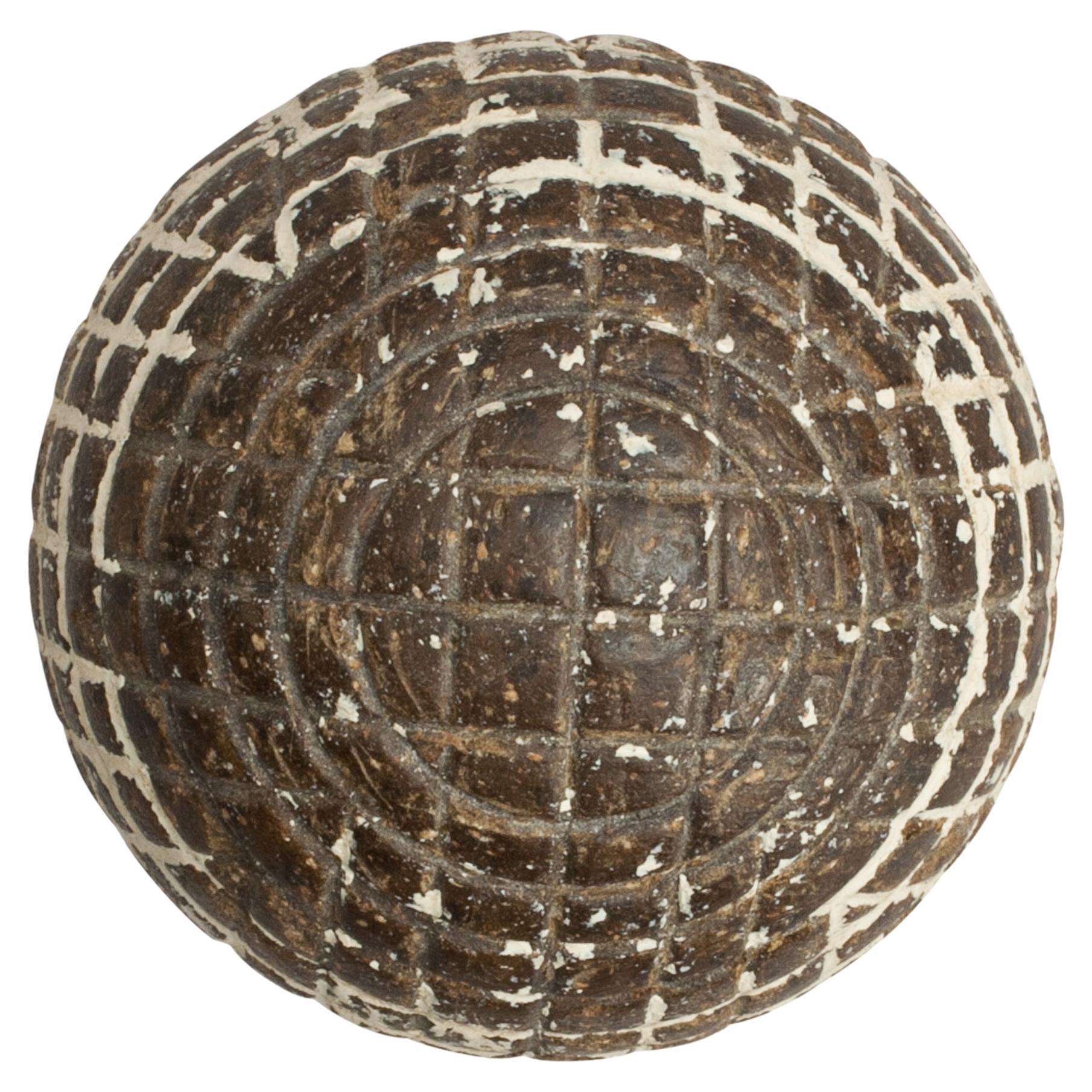Antique Gutta Percha Golf Ball With Mesh Pattern. For Sale at 1stDibs