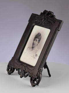 Antique Gutta-Percha Picture Frame, France, 1880s, 10 x 13 cm