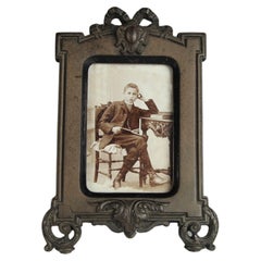 Antique Gutta-Percha Picture Frame, France, 1880s, 9 x 6 cm