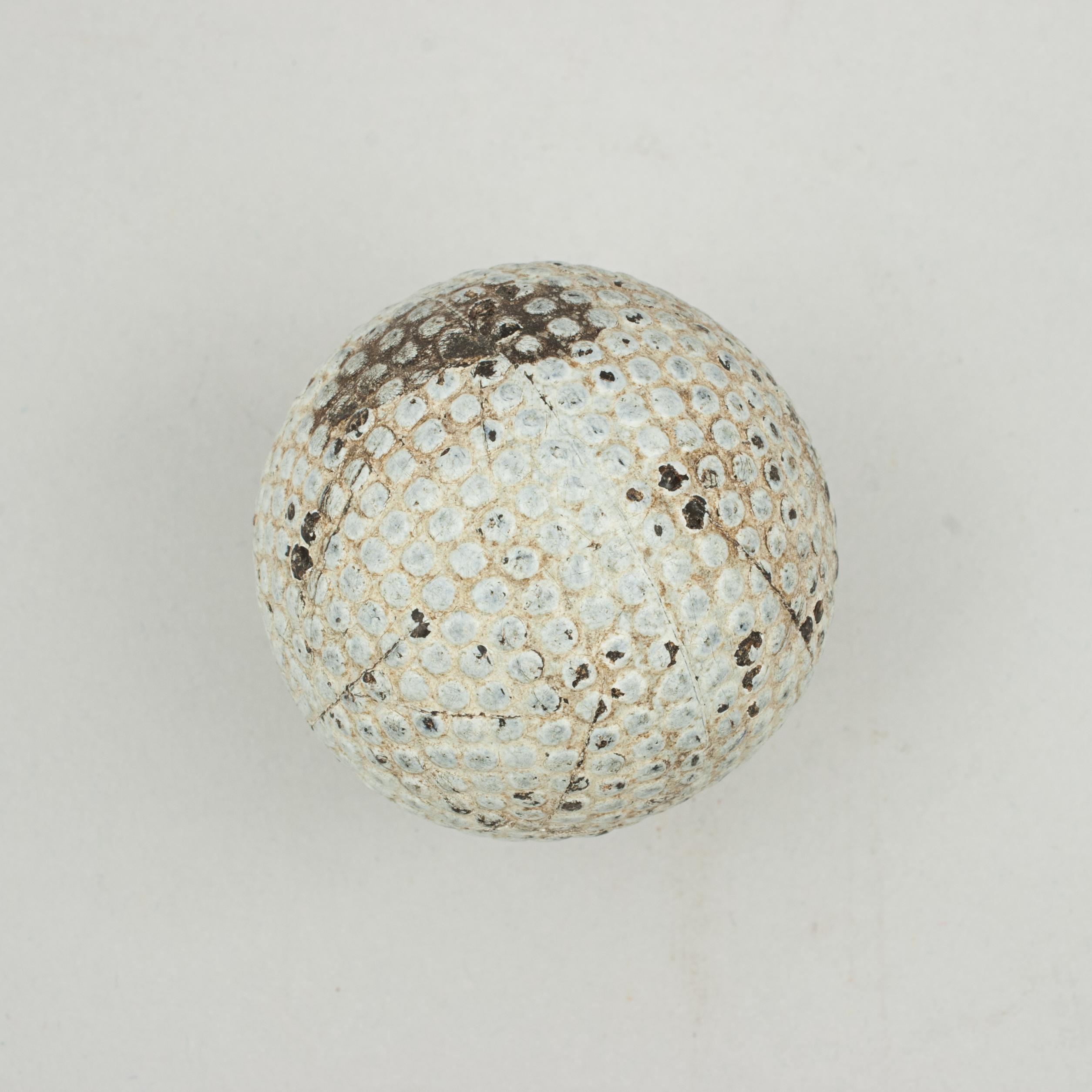 British Antique Gutty Bramble Pattern Golf Ball, IR For Sale
