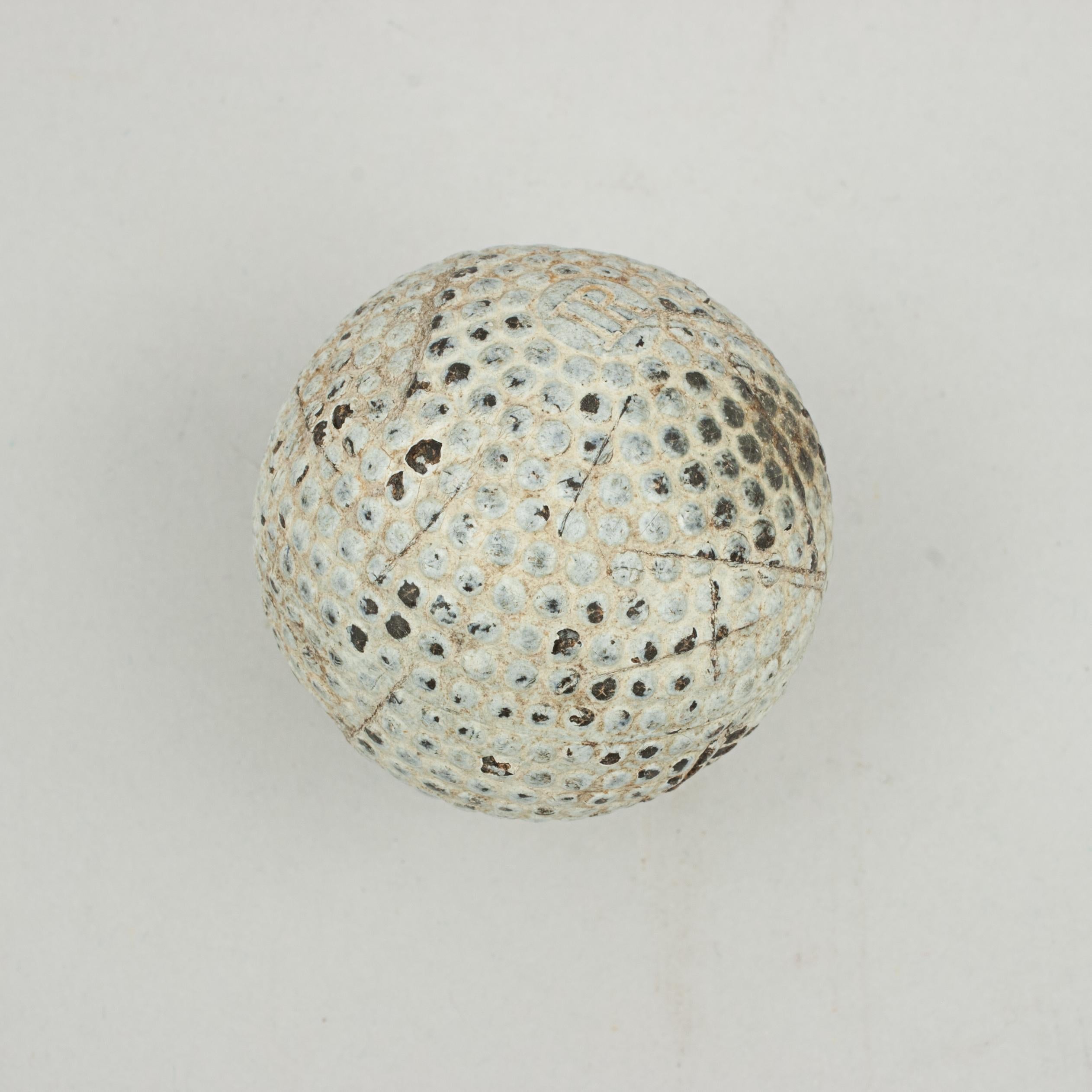 Late 19th Century Antique Gutty Bramble Pattern Golf Ball, IR For Sale