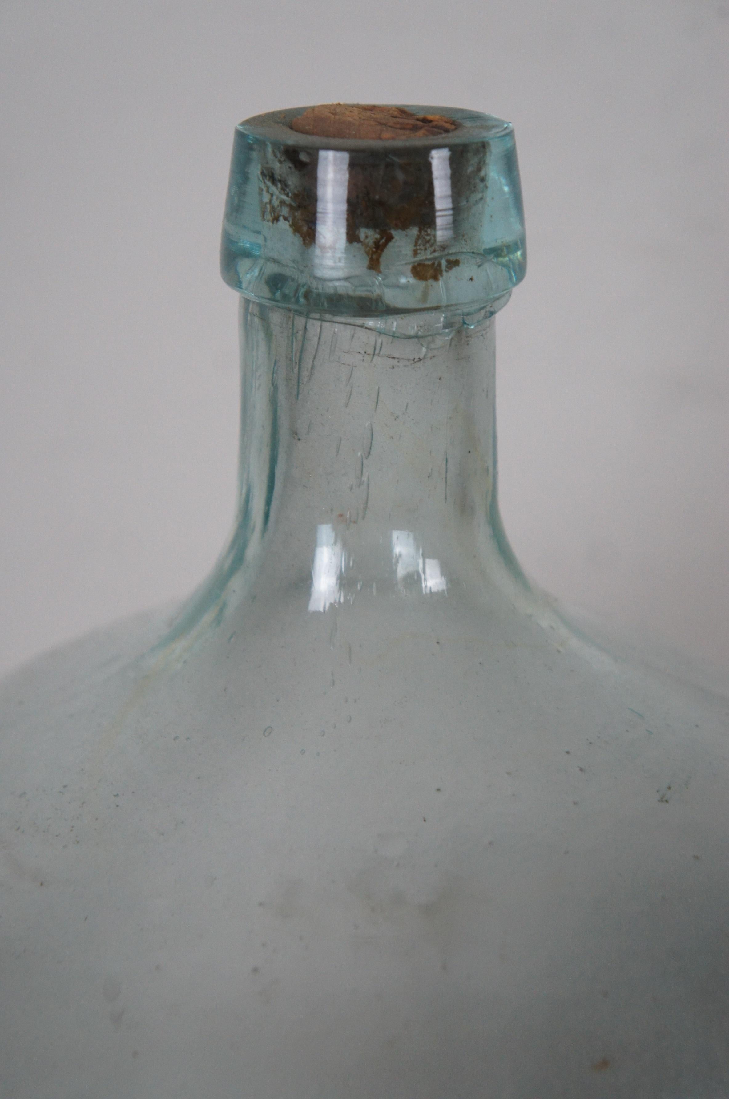 Antique GW Banker Boxed Demijohn Wine Whiskey Bottle & Tantalus Crate 19