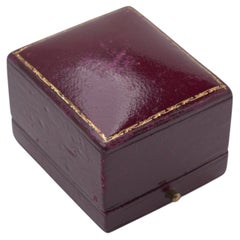 Antique H. Drows, 20 Copthall Avenue, London EC Red Leather Ring Box