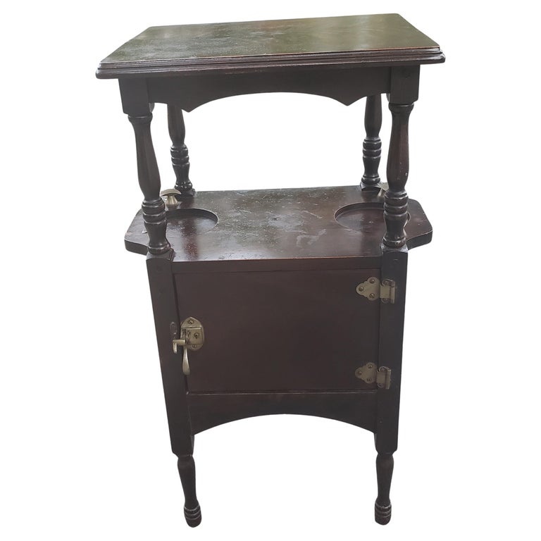 Antique H. T. Cushman Flame Mahogany Smoking Table Stand, circa 1890s For  Sale at 1stDibs | h t cushman smoking stand, ht cushman smoking stand, antique  smokers table