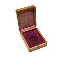 Caja antigua de madera de H.A.B. Bouchette para monedas o colgantes, Ámsterdam