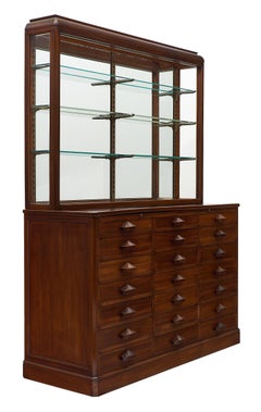 Antique Haberdashery Cabinet with Display Case