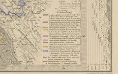 Antique Habsburg Empire Map – Southeastern Germany to Venice, 1858