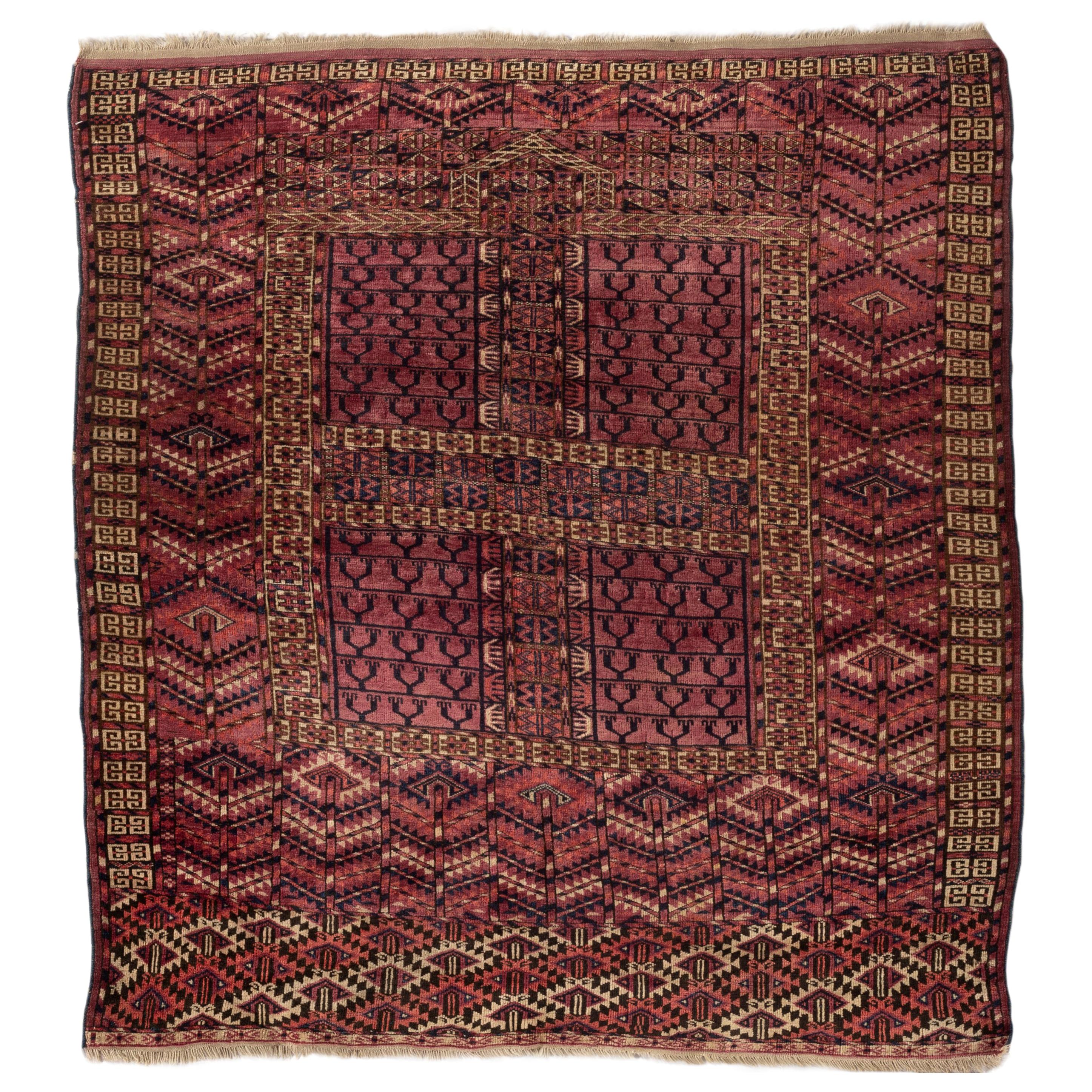 Tappeto antico Hachlo Bokhara, 1880 circa