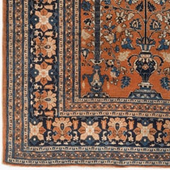 Antique Hadji Jalili Rug - Late 19th Century Garden Design Rug