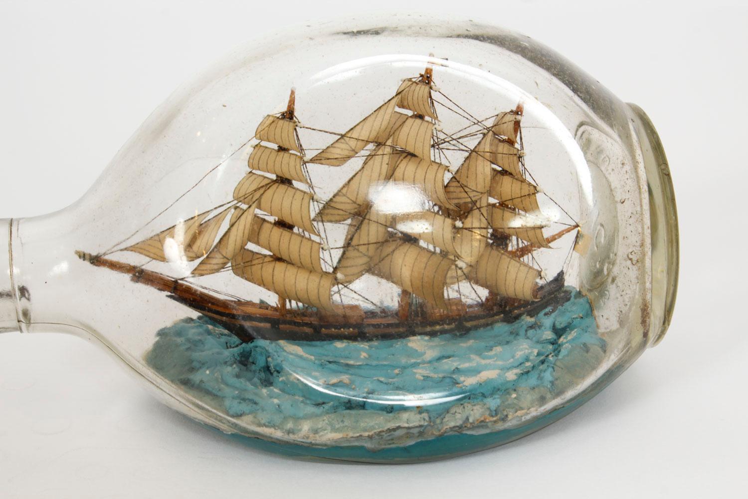 Antique Haig's Dimple ship in bottle  Early 20th Century 6