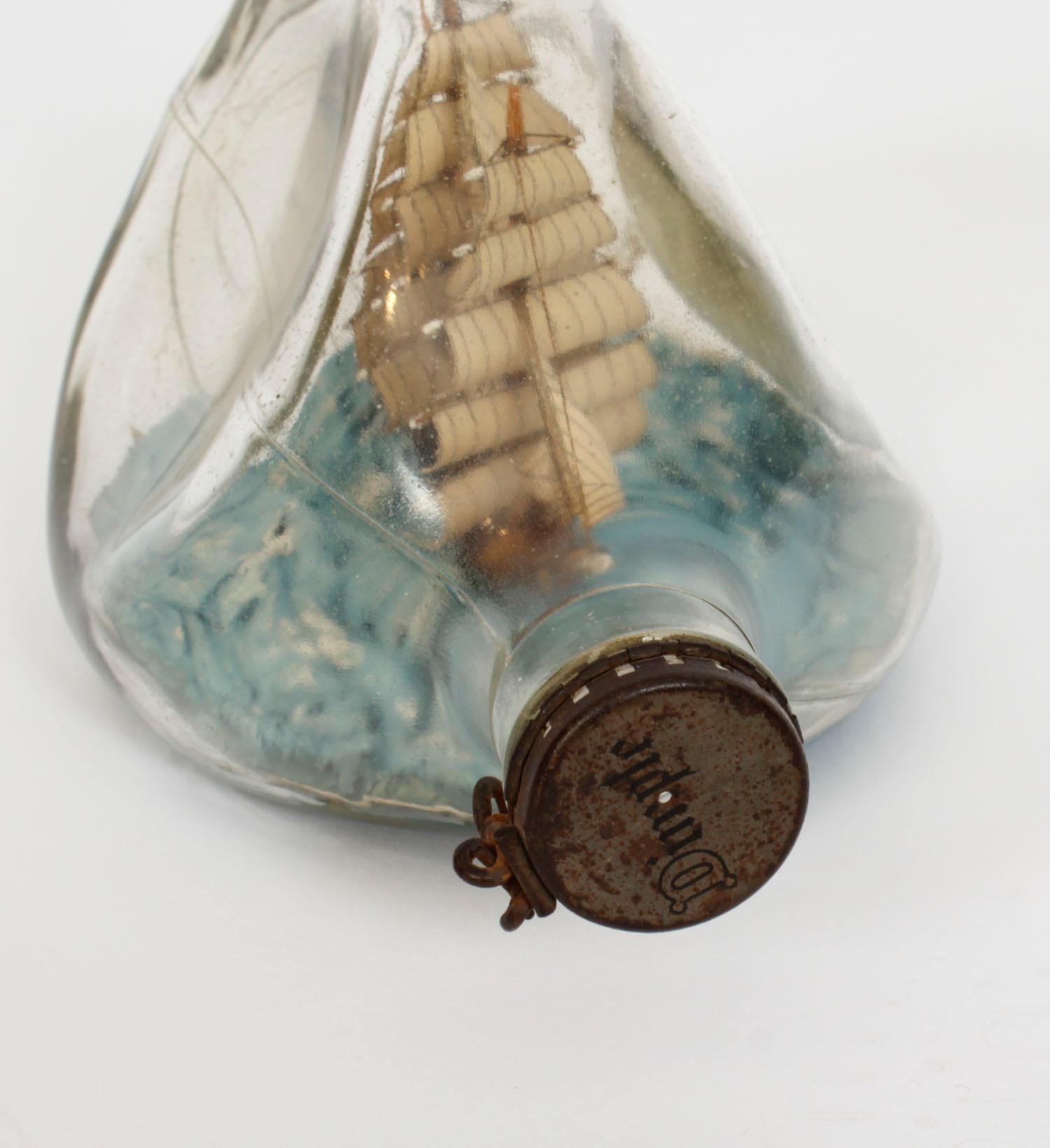 Antique Haig's Dimple ship in bottle  Early 20th Century 4