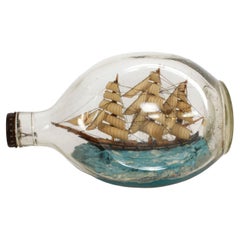 Antique Haig's Dimple ship in bottle  Early 20th Century